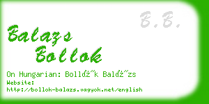 balazs bollok business card
